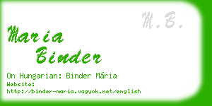 maria binder business card
